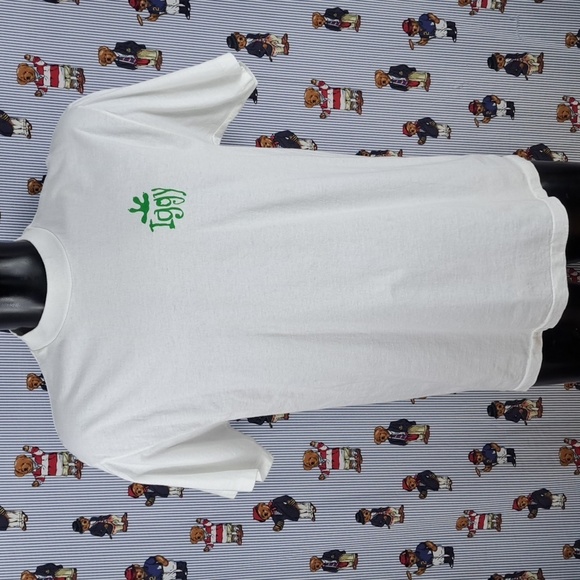 Vintage 90s Fris Vodka Iggy Iguana Anti back graphic LG white & green t-shirt - Picture 3 of 5